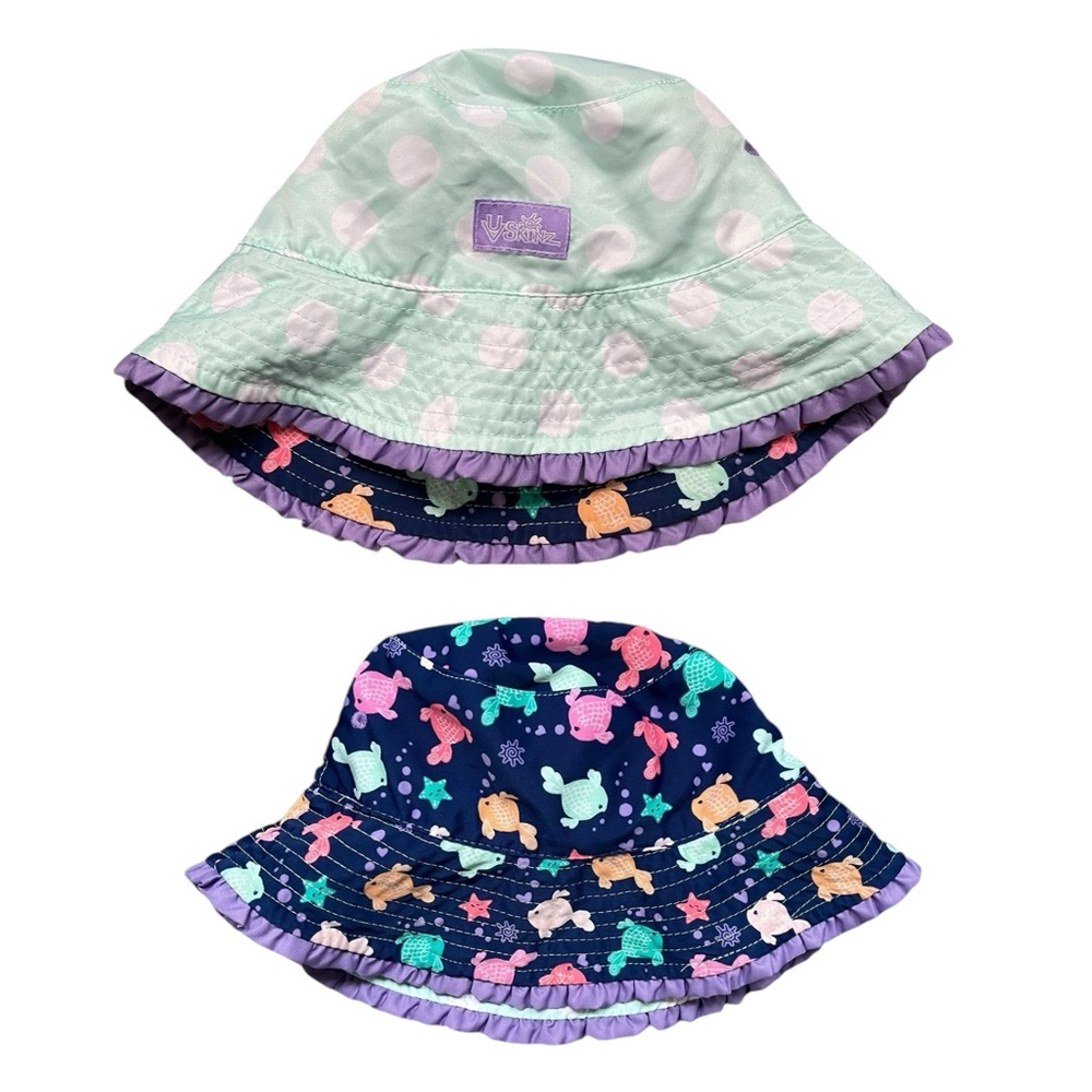 UV Skinz Girl’s Reversible Bucket Sun Hat UPF 50+ Certified Foldable Sun Cap